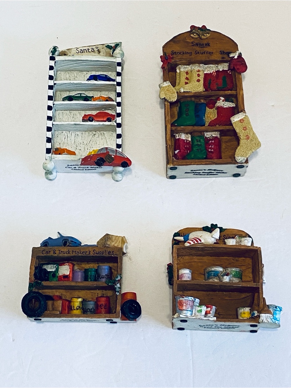 Santa's Helpers" Limited Edition workshop collection Set of 4 Resin